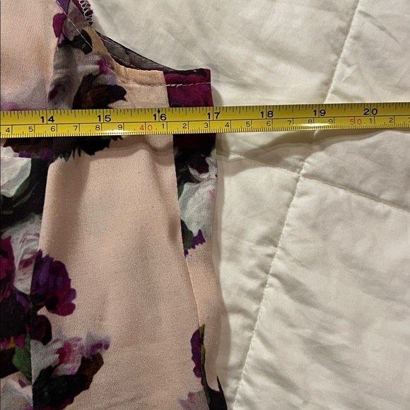 Nanette Lepore Floral V-Neck Blouse - Purple and Cream - Picture 5 of 6